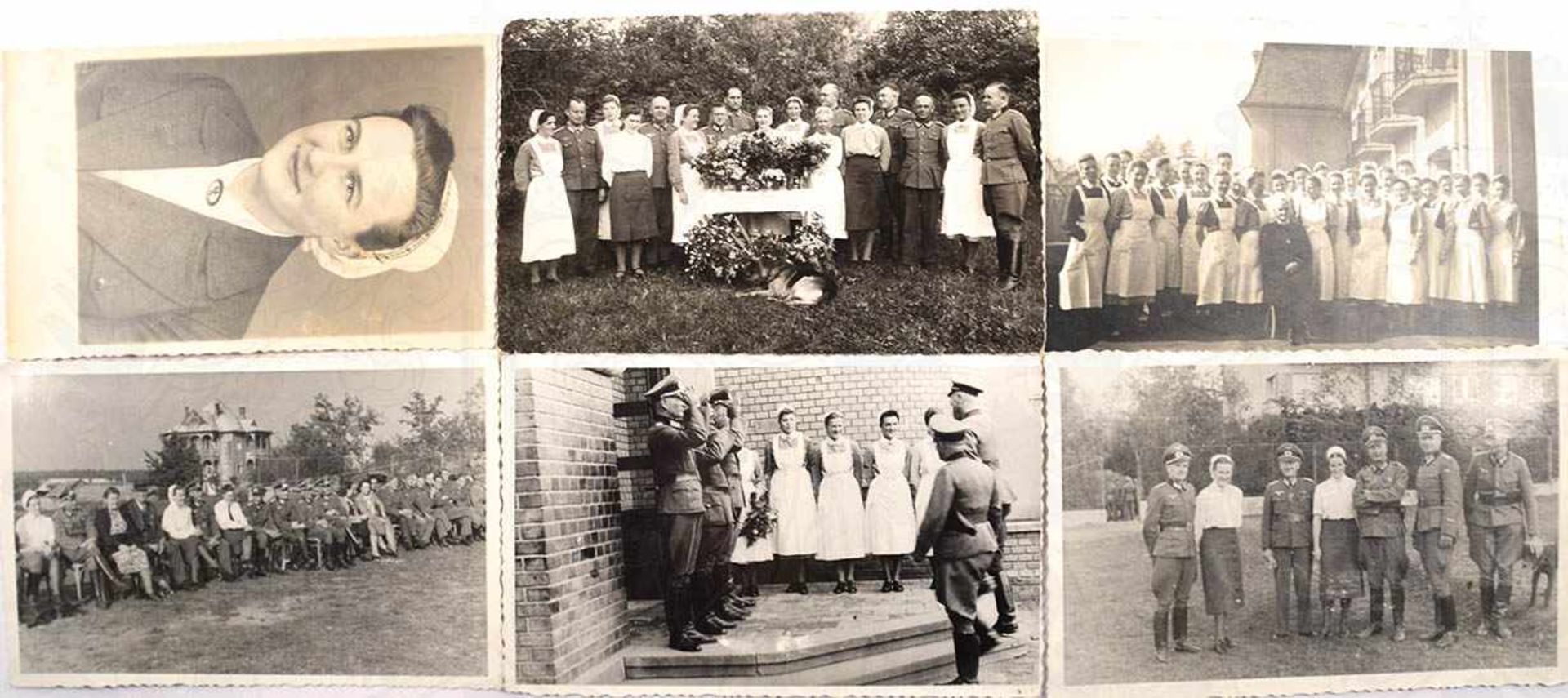 FOTOGRUPPE EINER KRANKENSCHWESTER, ca. 40 Aufn., 1940-1944, Porträts u. Gruppen, Zusammentreffen