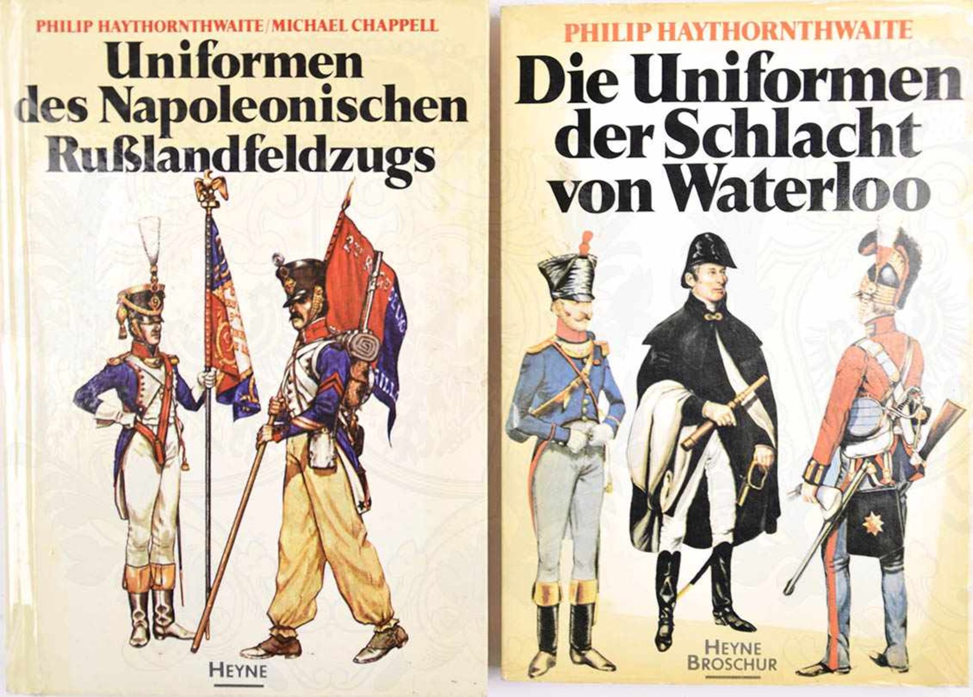 2 TITEL UNIFORMENKUNDE, „...Schlacht von Waterloo“, „...des Napoleonischen Rußlandfeldzuges“, 1976/