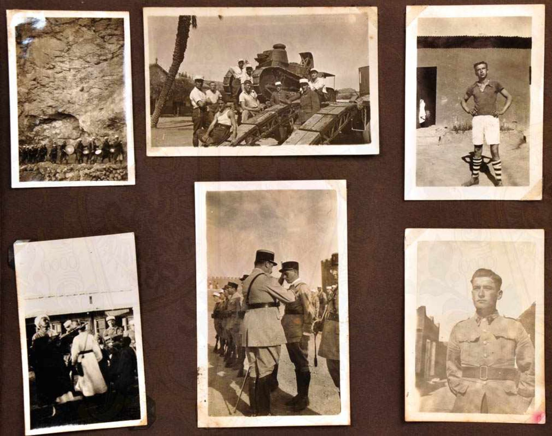 FOTOALBUM EINES FREMDENLEGIONÄRS, verm. deutscher Abstammung, stationiert in Ouarzazate (Marokko),