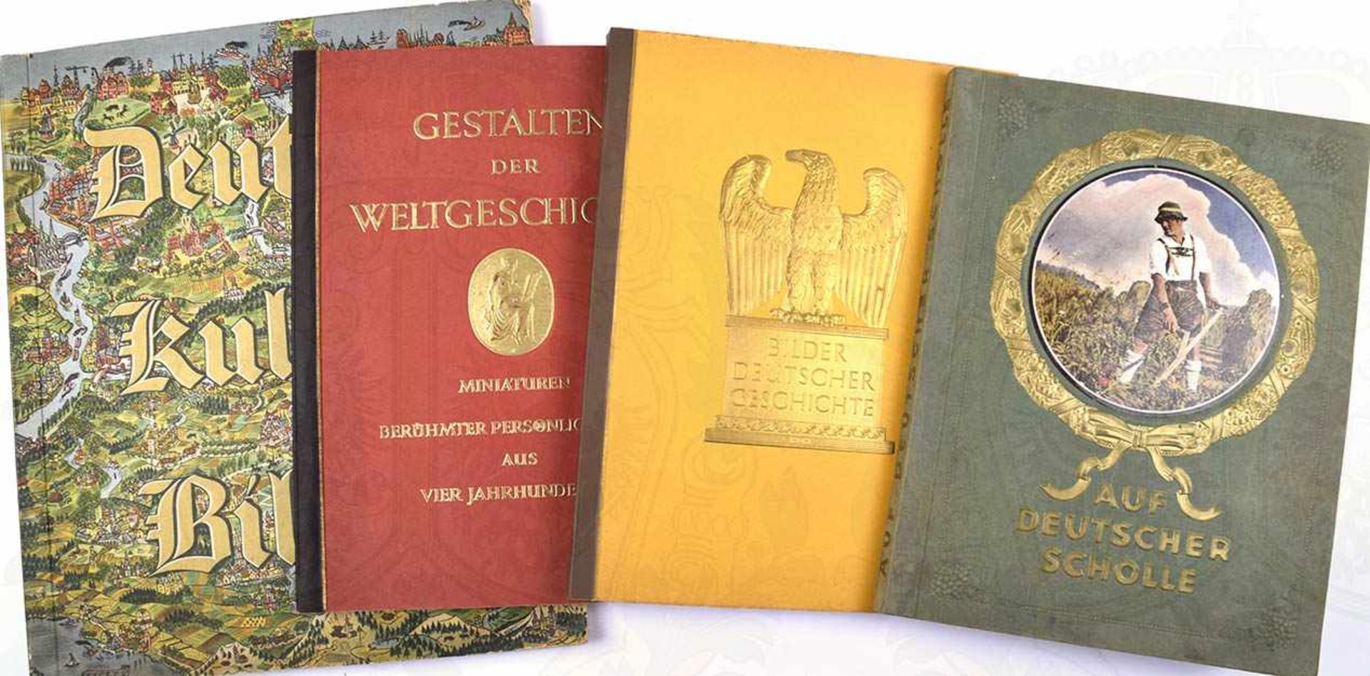 3 TITEL: „Deutsche Kultur-Bilder“; „Auf deutscher Scholle“; „Bilder deutscher Geschichte, 1934-36,