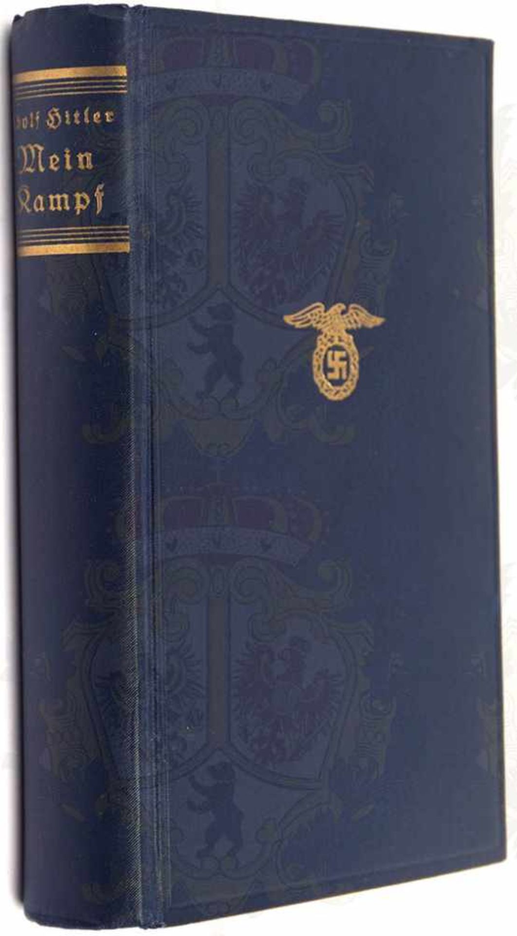 MEIN KAMPF, Adolf Hitler, Eher-V. 1934, 1 Portrait, 781 S., gld.gepr. blaues Ln. m. Hoheitsadler,