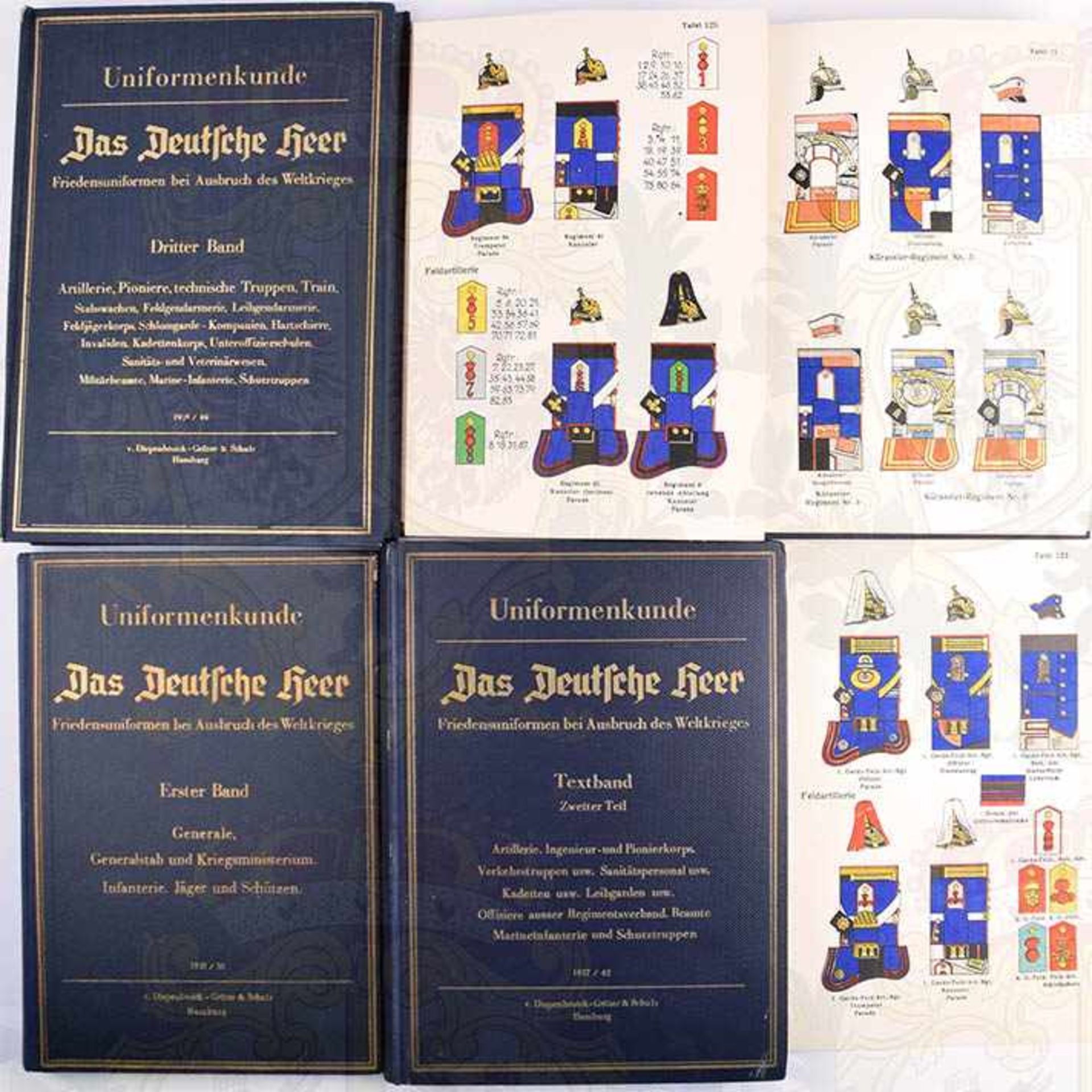 DAS DEUTSCHE HEER, „Friedensuniformen bei Ausbruch des Weltkrieges“, Knötel/Pietsch/Jantke/Collas,