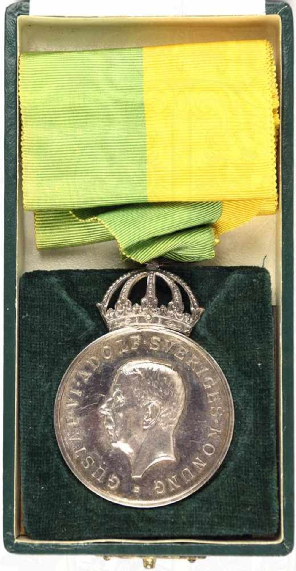 MEDAILLE FÜR LANGJÄHRIGE TREUE DIENSTE, Kgl. Patriotische Gesellschaft, Kg. Gustaf Adolf VI.,