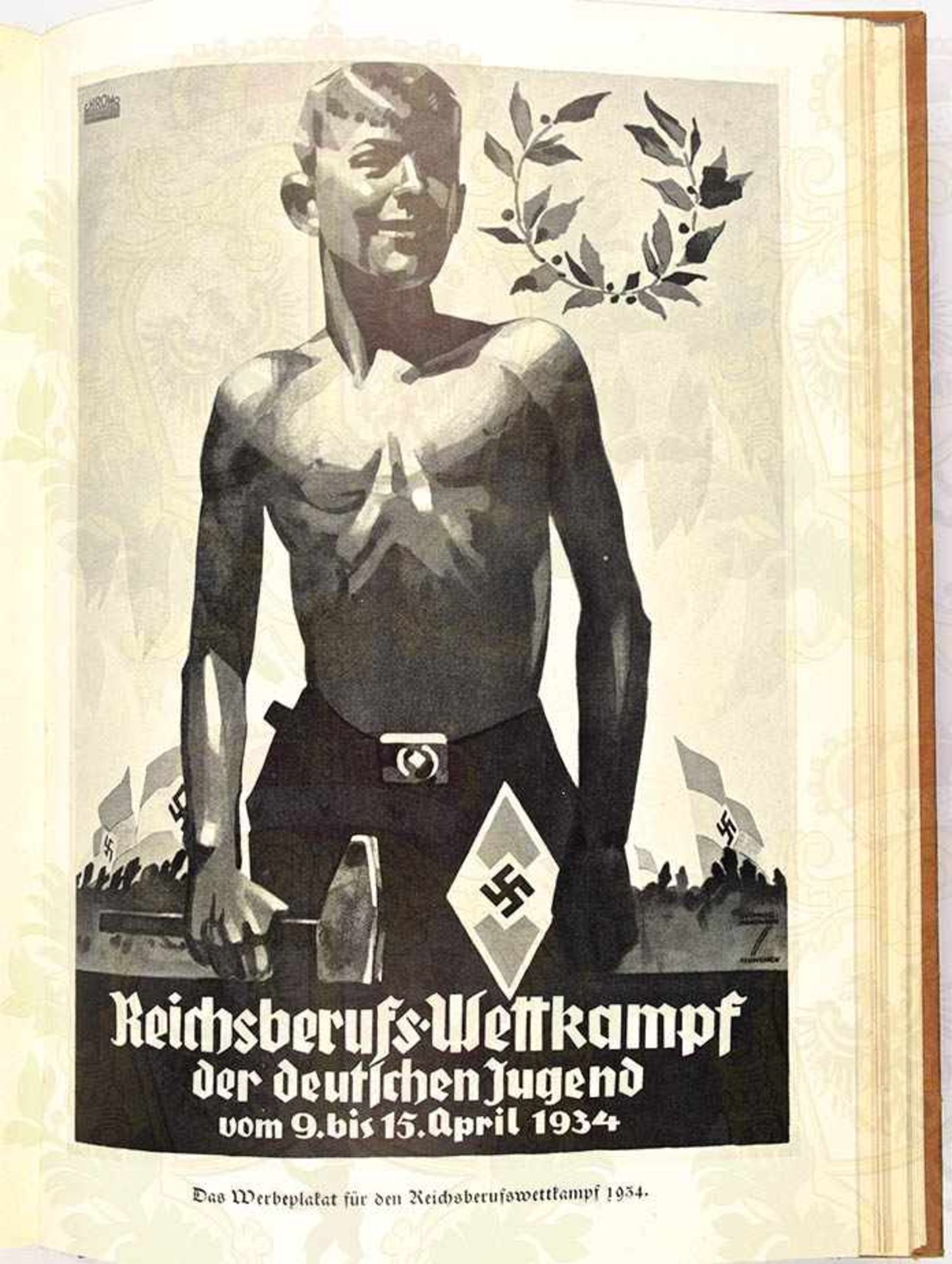 DER REICHSBERUFSWETTKAMPF, Obergebietsführer Artur Axmann, Bln. 1938, zahlr. Fotos, 382 - Bild 2 aus 2