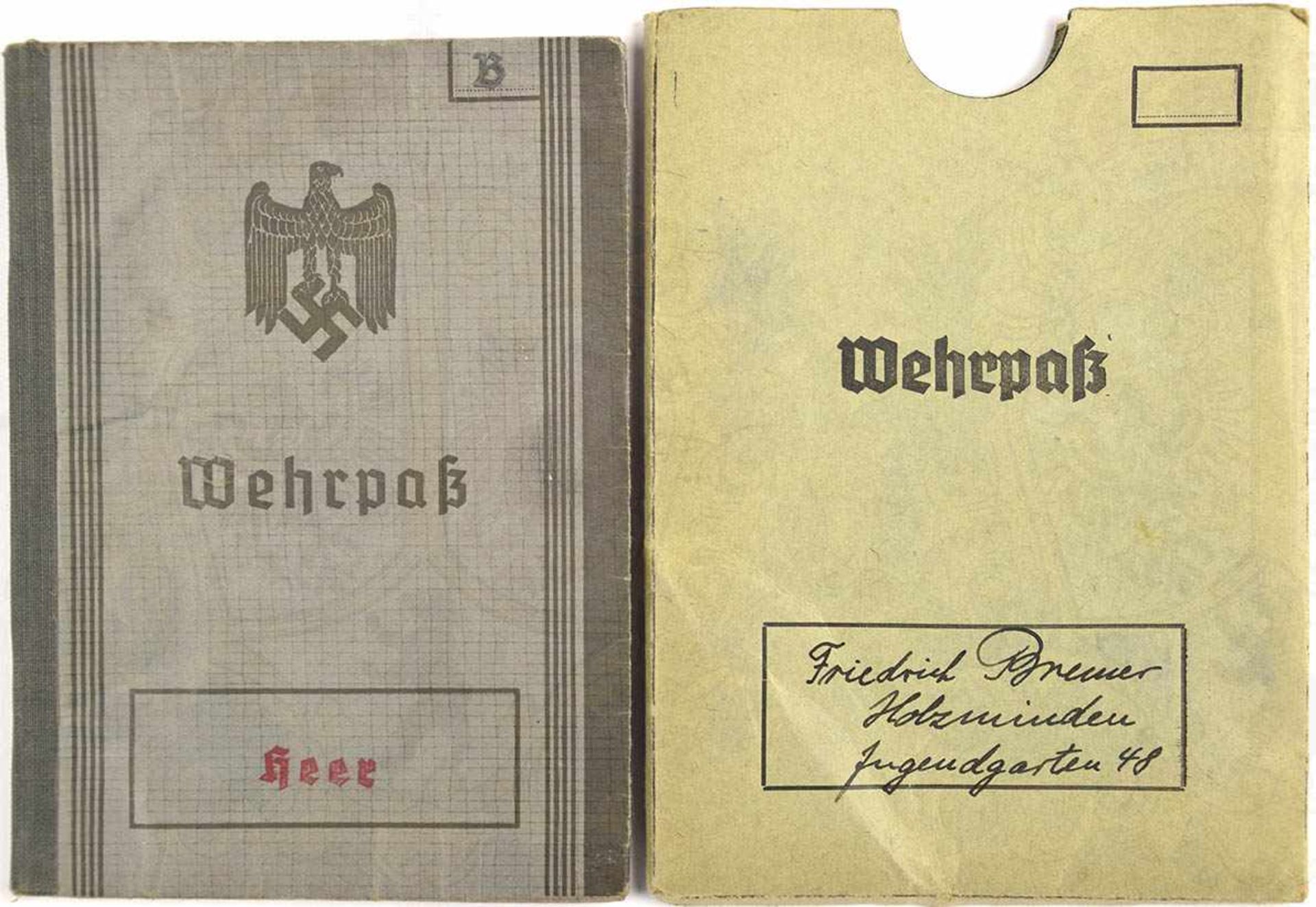 WEHRPAß, Vize-FW, Offz.-Aspiranten u. WK-Veteran, 1914- Ende 1918 b. Jäger-Btl. Nr. 10 u.