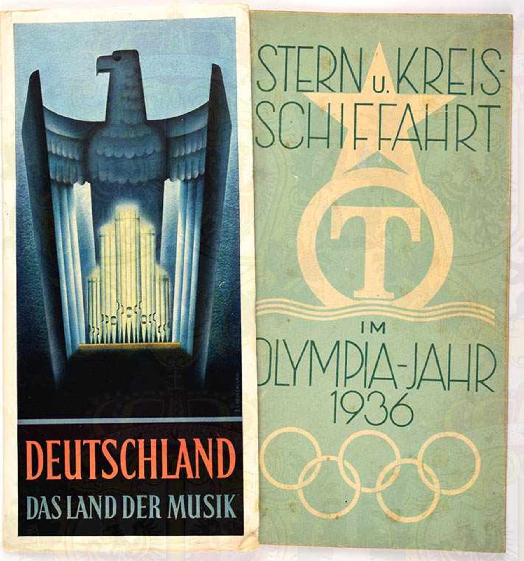 2 REISEFÜHRER: Fahrplan der Stern und Kreis-Schiffahrt im Olympia-Jahr 1936, 48 S., Abb. zu