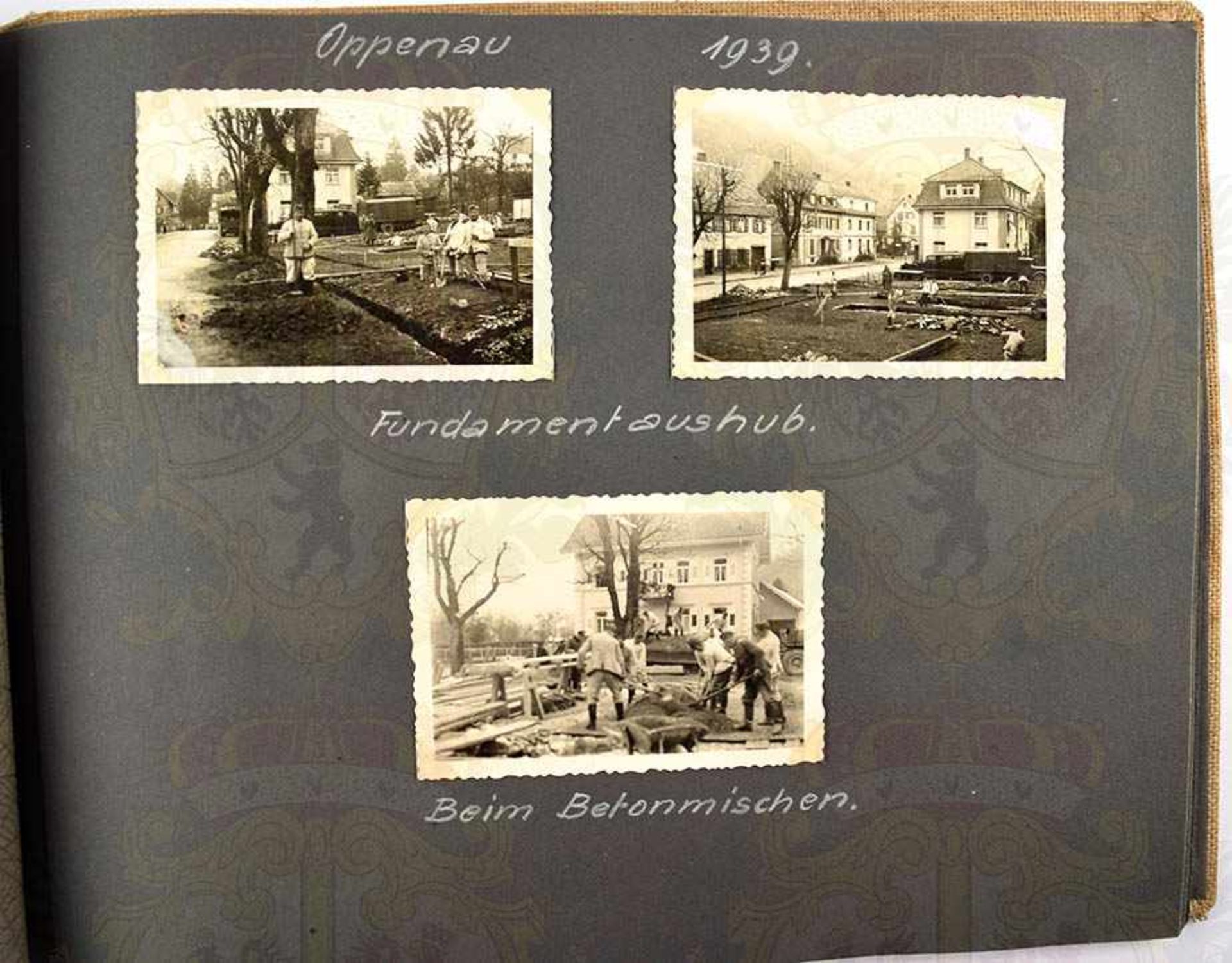 FOTOALBUM DER WERKSTATT-KOMPANIE 195, ca. 80 Fotos u. AK, 1939-1940, Mannschaften u. Uffz.,