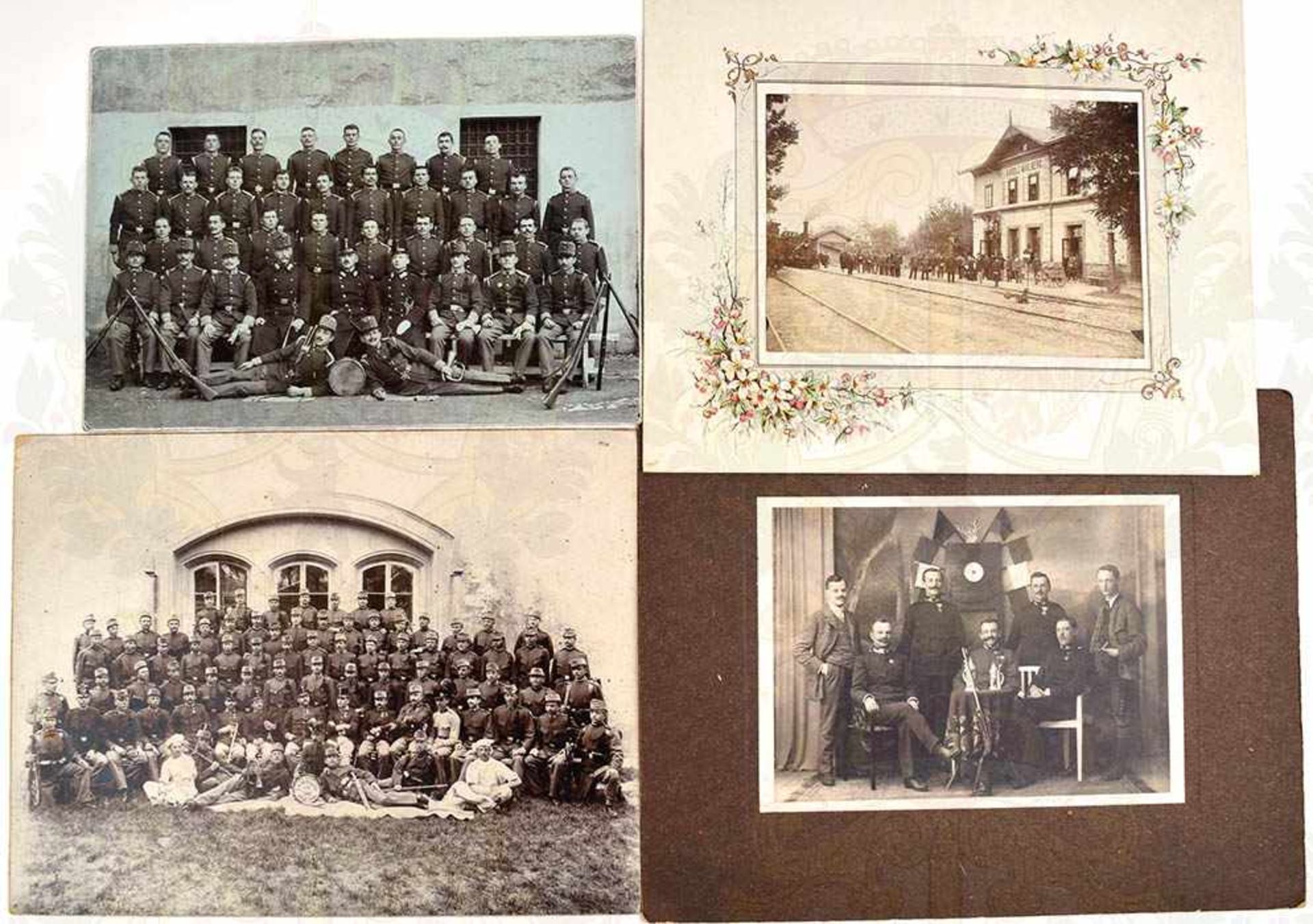 20 KABINETT- UND GROßFOTOS, um 1890-1910, k.u.k. Heer, Infanteristen, Husaren u. Pioniere, tls. m. - Bild 2 aus 2