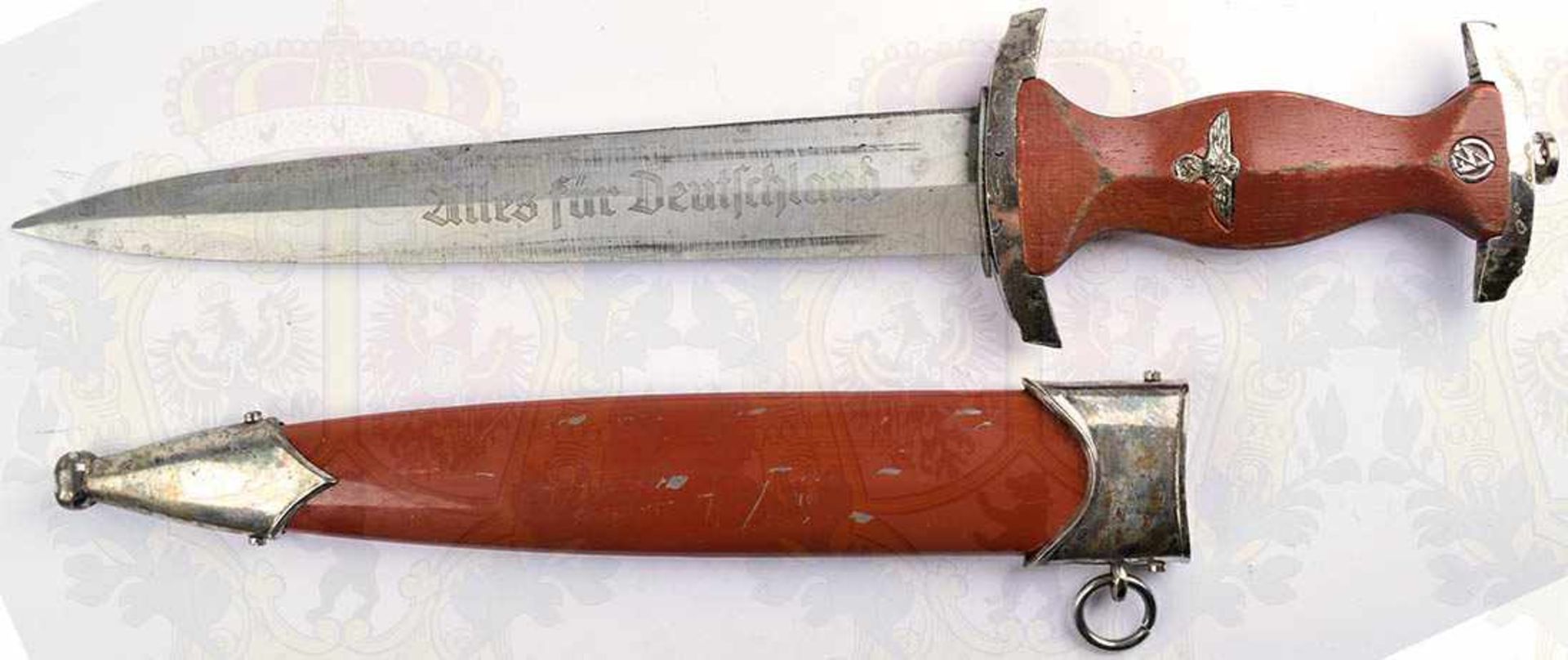 DIENSTDOLCH M 1933, Sammleranfertigung, Klinge mit Devise „Alles für Deutschland“, nicht