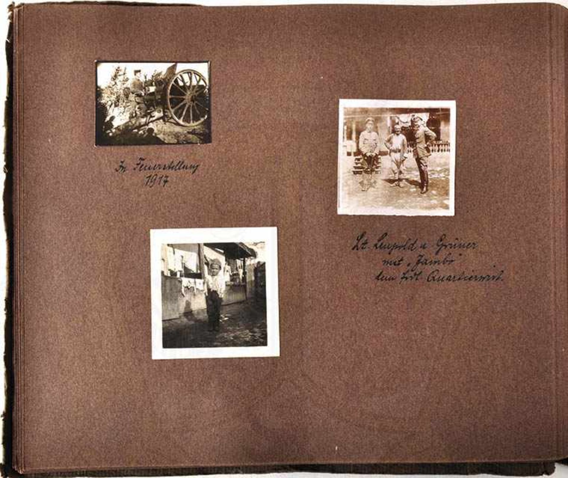 2 FOTOALBEN EINES LEUTNANTS, über 100 Fotos v. 1914-1923, 2. Garde-Fußart. Rgt., im WK FAR Nr. 85,