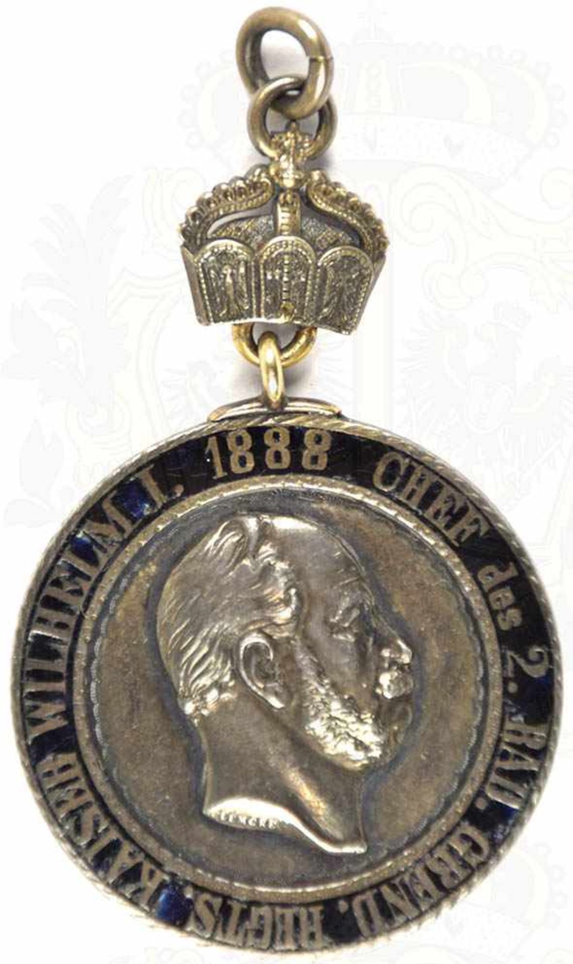 ERINNERUNGSMEDAILLE 1888, Kaiser Wilhelm I. als Chef d. 2. Badischen Grenadier-Rgts. Nr. 110 bzw.