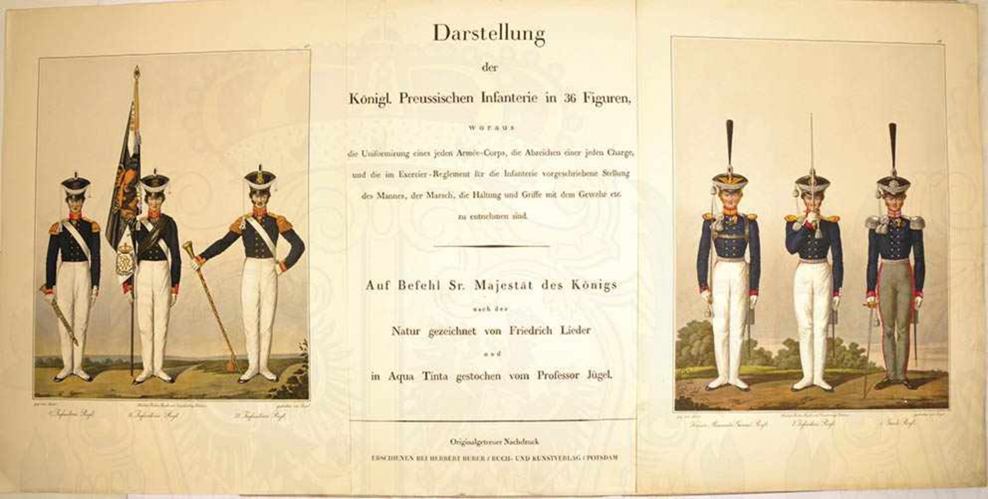 DARSTELLUNG DER KÖNIGL. PREUSSISCHEN INFANTERIE, originalgetreuer Nachdruck beim Buch- und