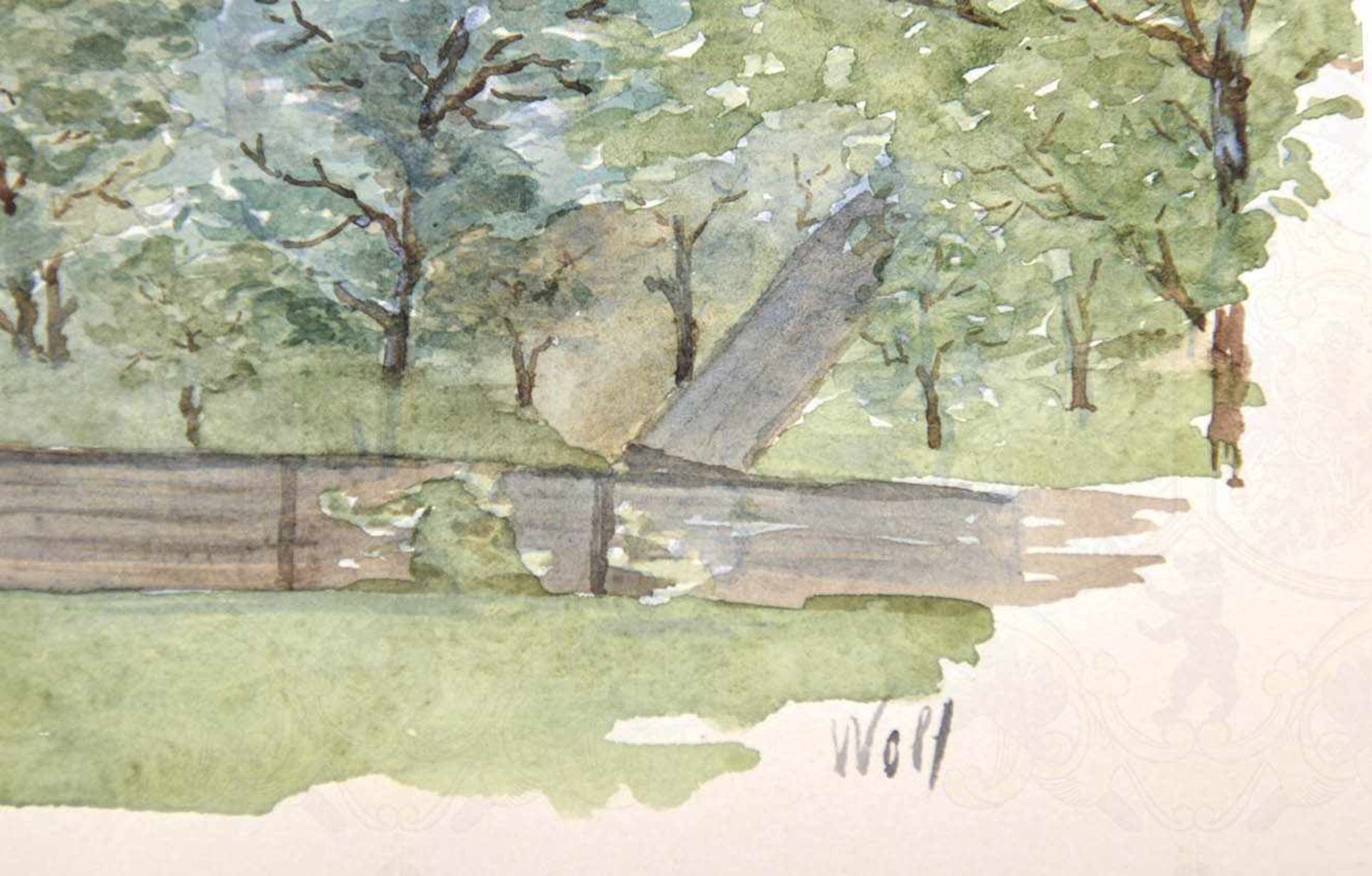 AQUARELL ADOLF HITLER (BRAUNAU 1889 - BERLIN 1945), „St. Magdalenen bei Linz“, nördlicher - Bild 4 aus 6