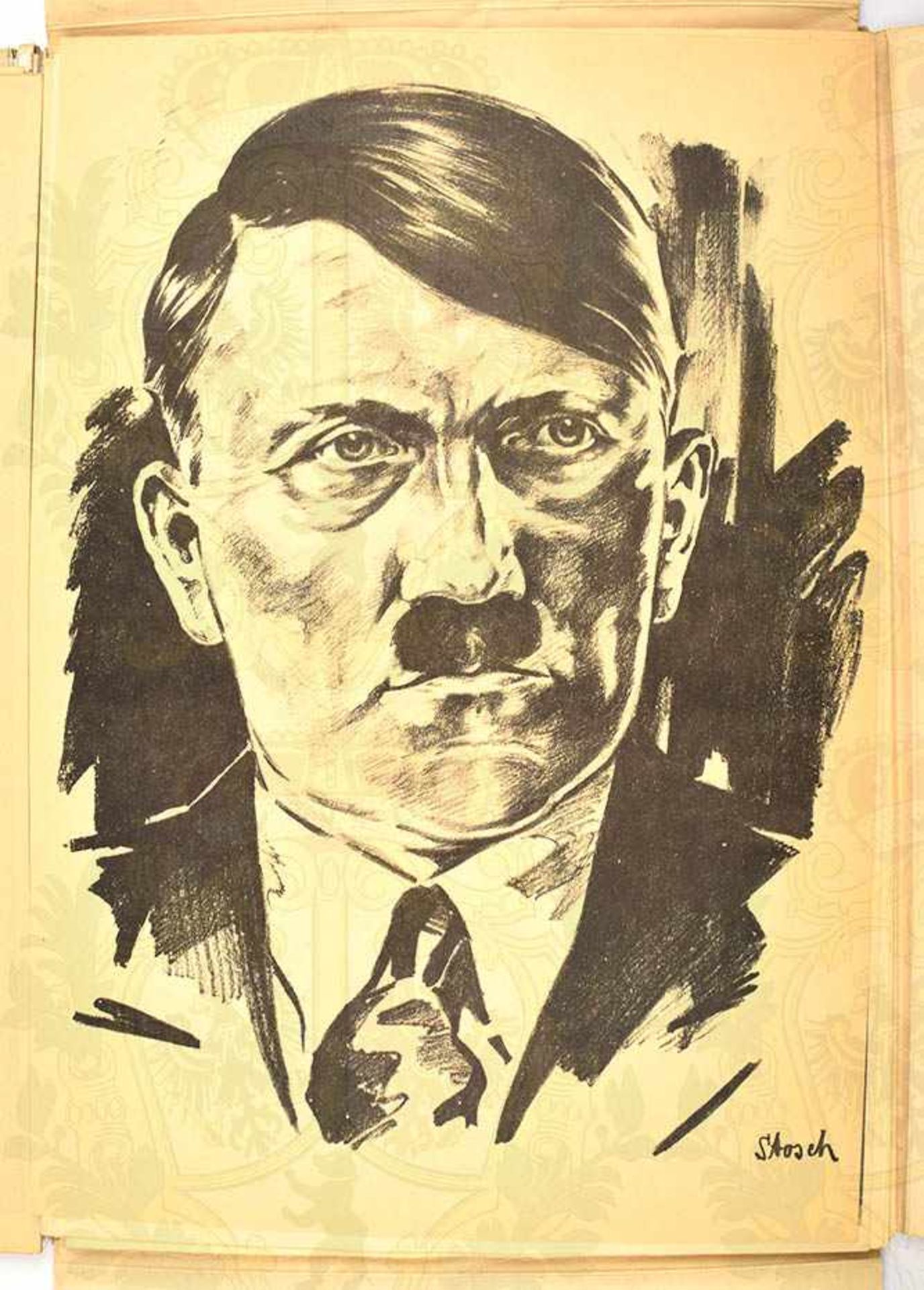 CHRONIK DES 3. REICHES, großf. Erinnerungsmappe d. Gau Essen 1934, m. Portraits nach - Bild 3 aus 4