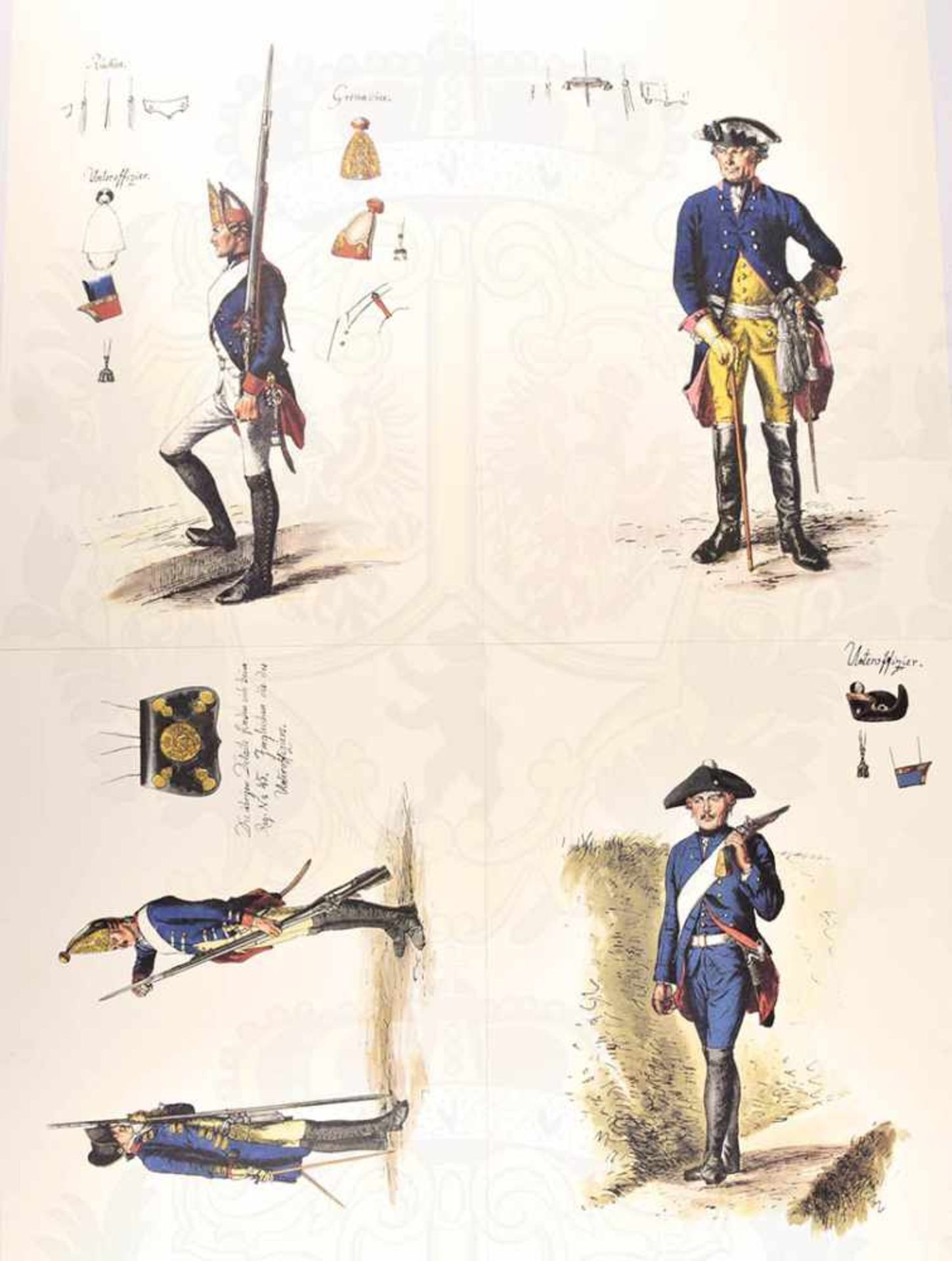 DIE ARMEE FRIEDRICH DES GROSSEN, „in ihrer Uniformierung, gezeichnet und erläutert von Adolph - Image 4 of 4