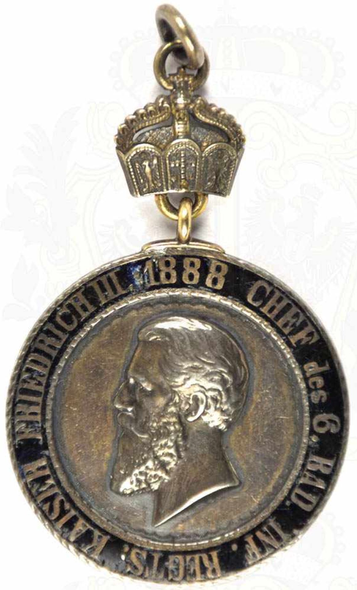 ERINNERUNGSMEDAILLE 1888, Kaiser Wilhelm I. als Chef d. 2. Badischen Grenadier-Rgts. Nr. 110 bzw. - Bild 2 aus 2