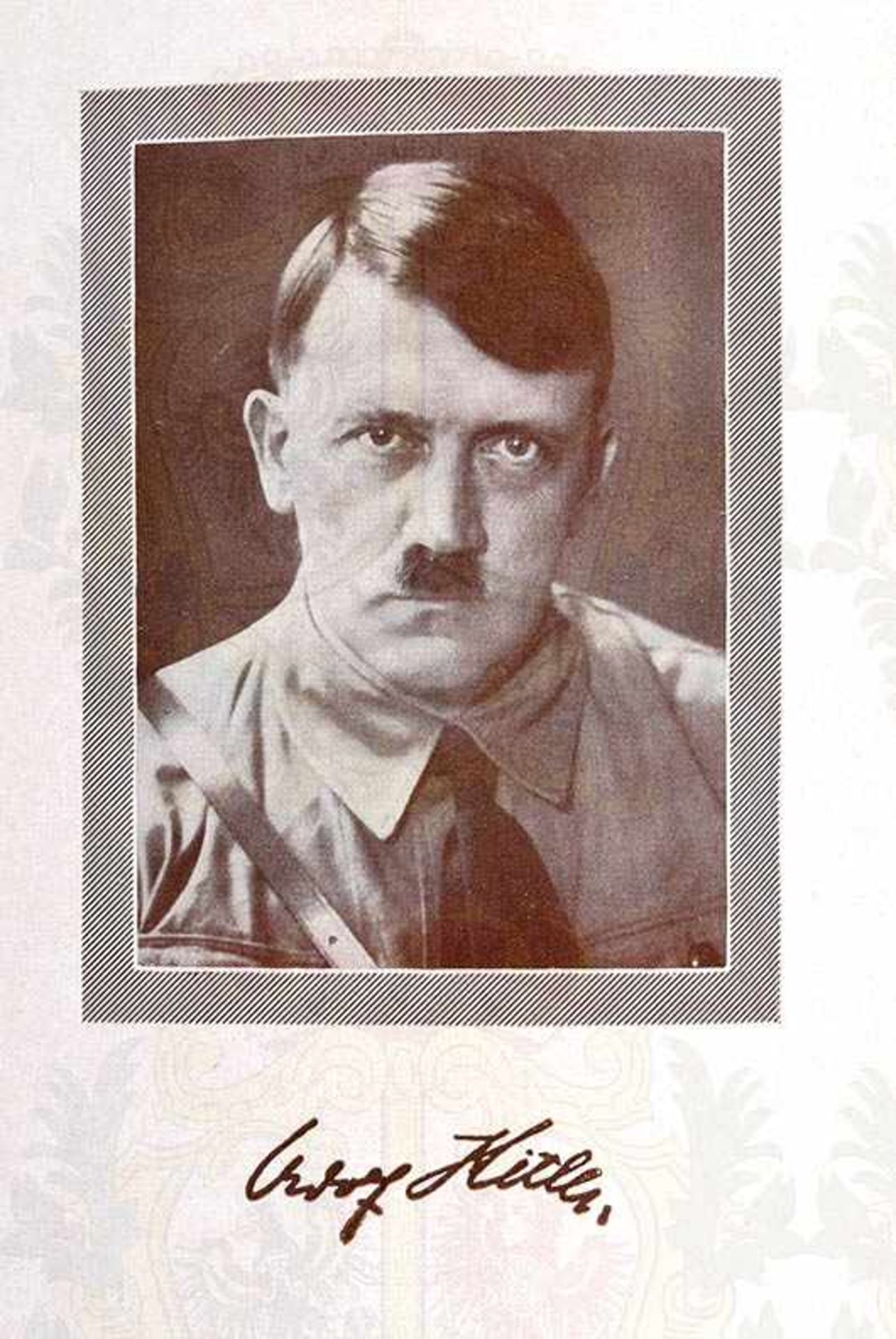 MEIN KAMPF, Adolf Hitler, Volksausgabe, Eher Verlag, München 1933, 781 S., 1 Porträtbild, blaues - Bild 3 aus 4