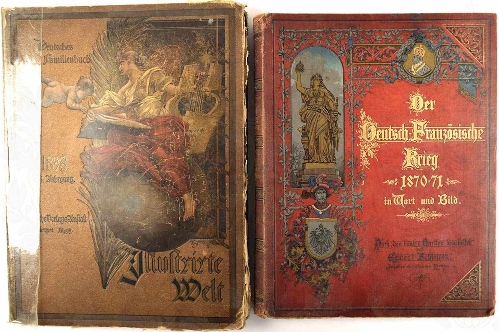 KONVOLUT: „Der Deutsch-Französische Krieg 1870-71“, um 1895, 432 S., Grossformat; „Illustrierte Welt