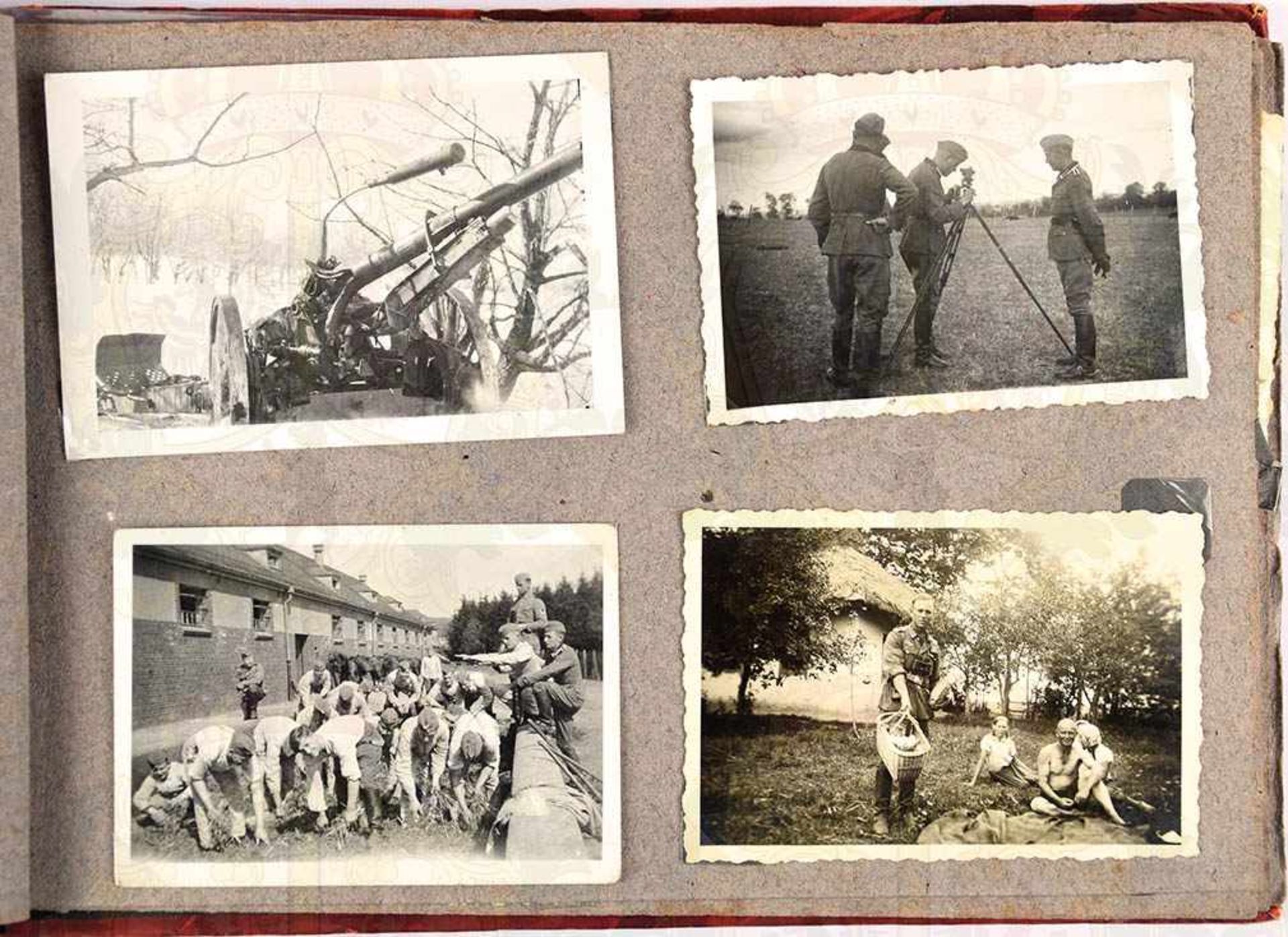 FOTOALBUM RUßLANDFELDZUG, 94 Fotos, etwas Frankreichfeldzug, Franz. Panzer Char 1B, Geschütze, - Bild 4 aus 4