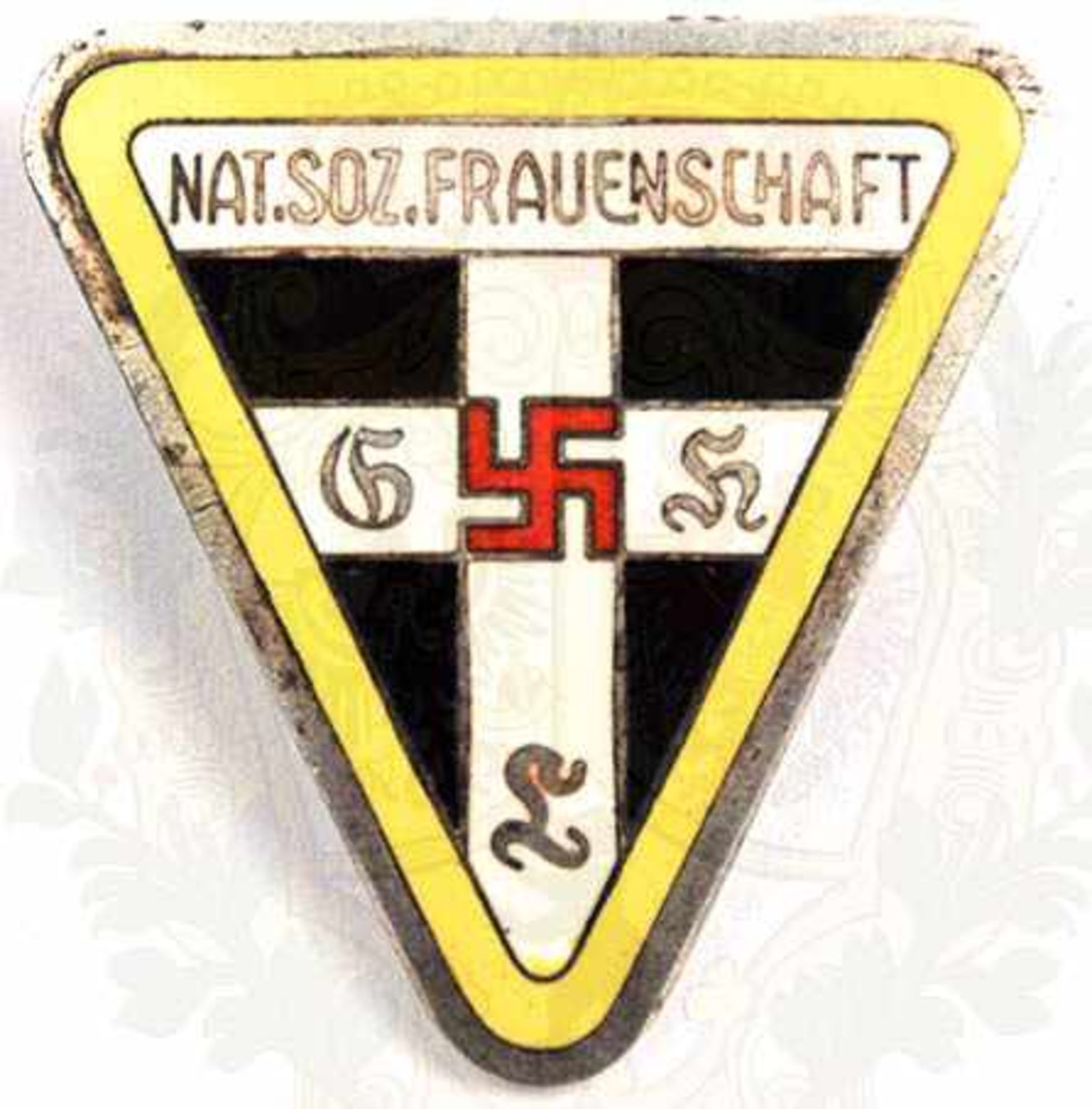 ABZEICHEN REICHSFRAUENFÜHRERIN, Sammleranfertigung, Buntmetall, farbig emaill., Herst. „M1/73“ u. „