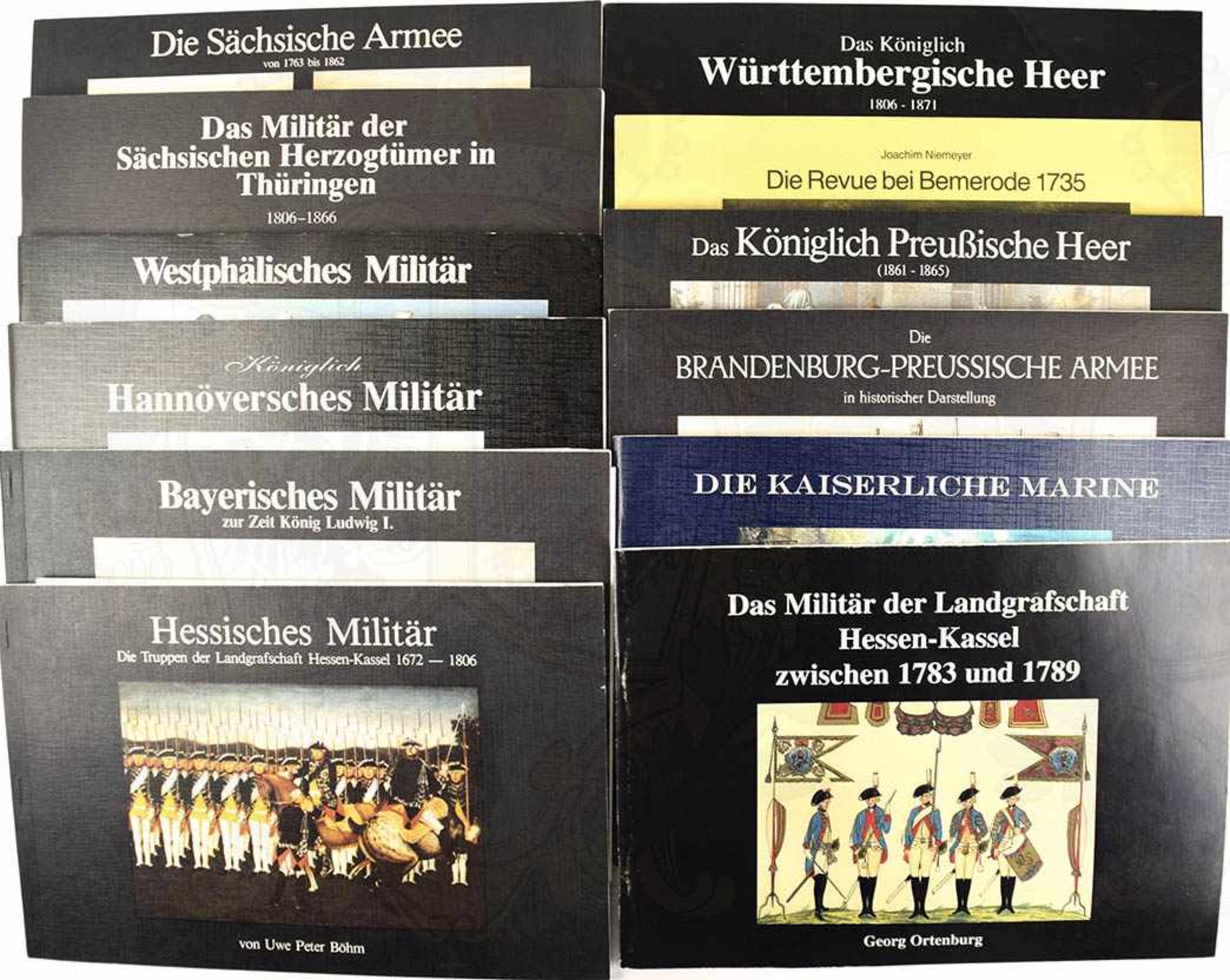 15 SONDERHEFTE DER GESELLSCHAFT FÜR HEERESKUNDE, „Die Bayrische Armee 1822“; „Das Militär der