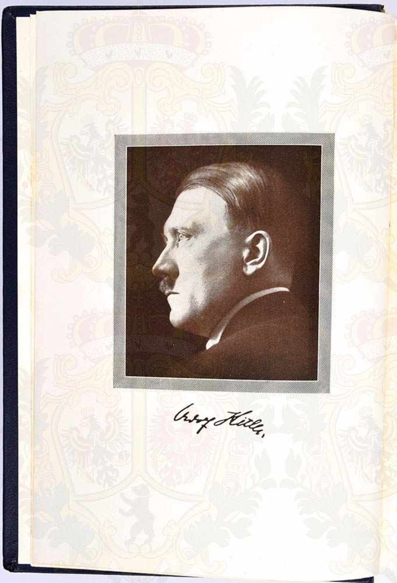 MEIN KAMPF, Adolf Hitler, Jubiläums-Ausgabe z. 50. Geburtstag, Eher-V. 1939, 1 Portrait, 705 S. u. - Bild 2 aus 3