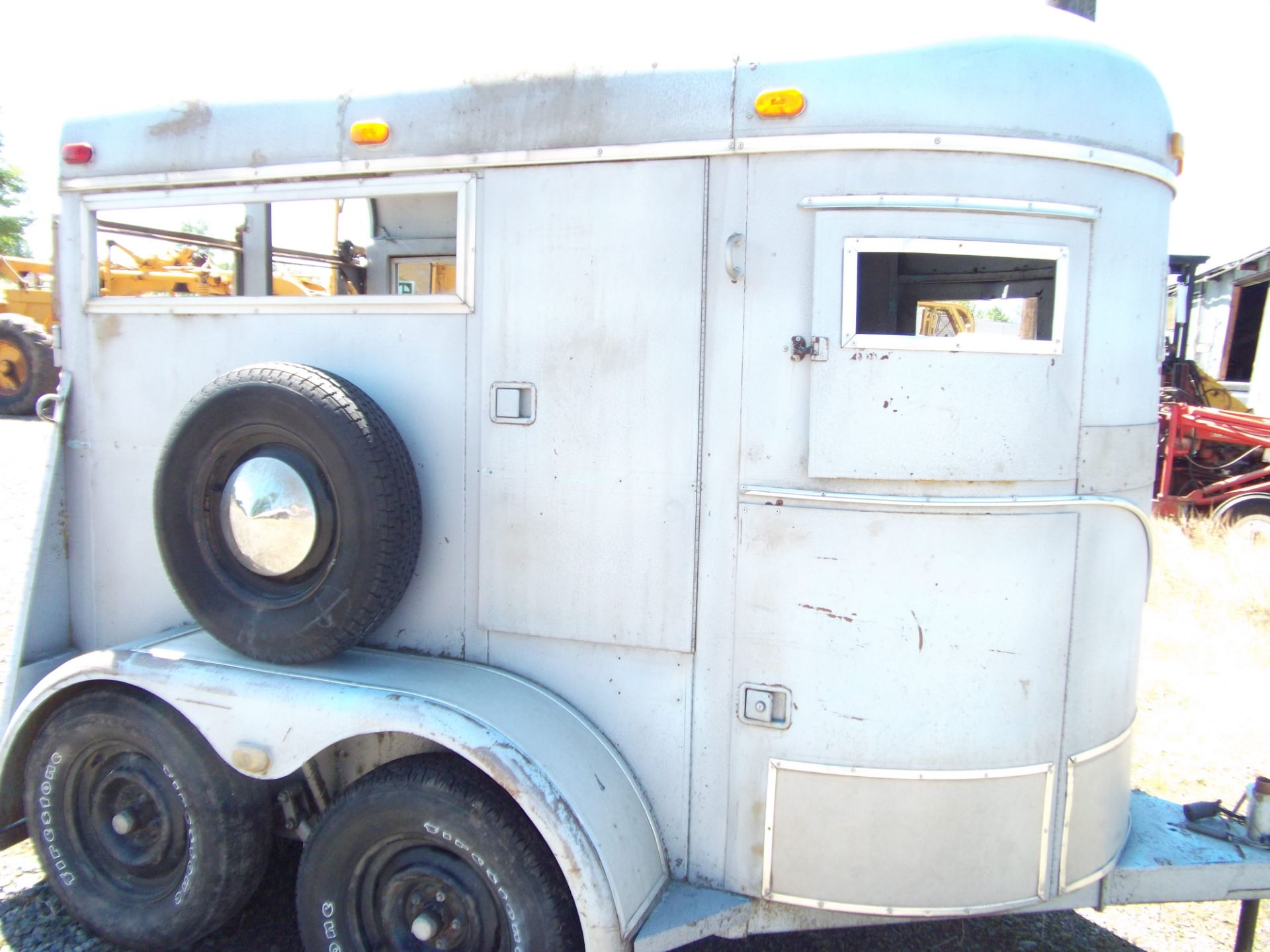 1976 shop built 16' tandem axle flatbed tilt trailer