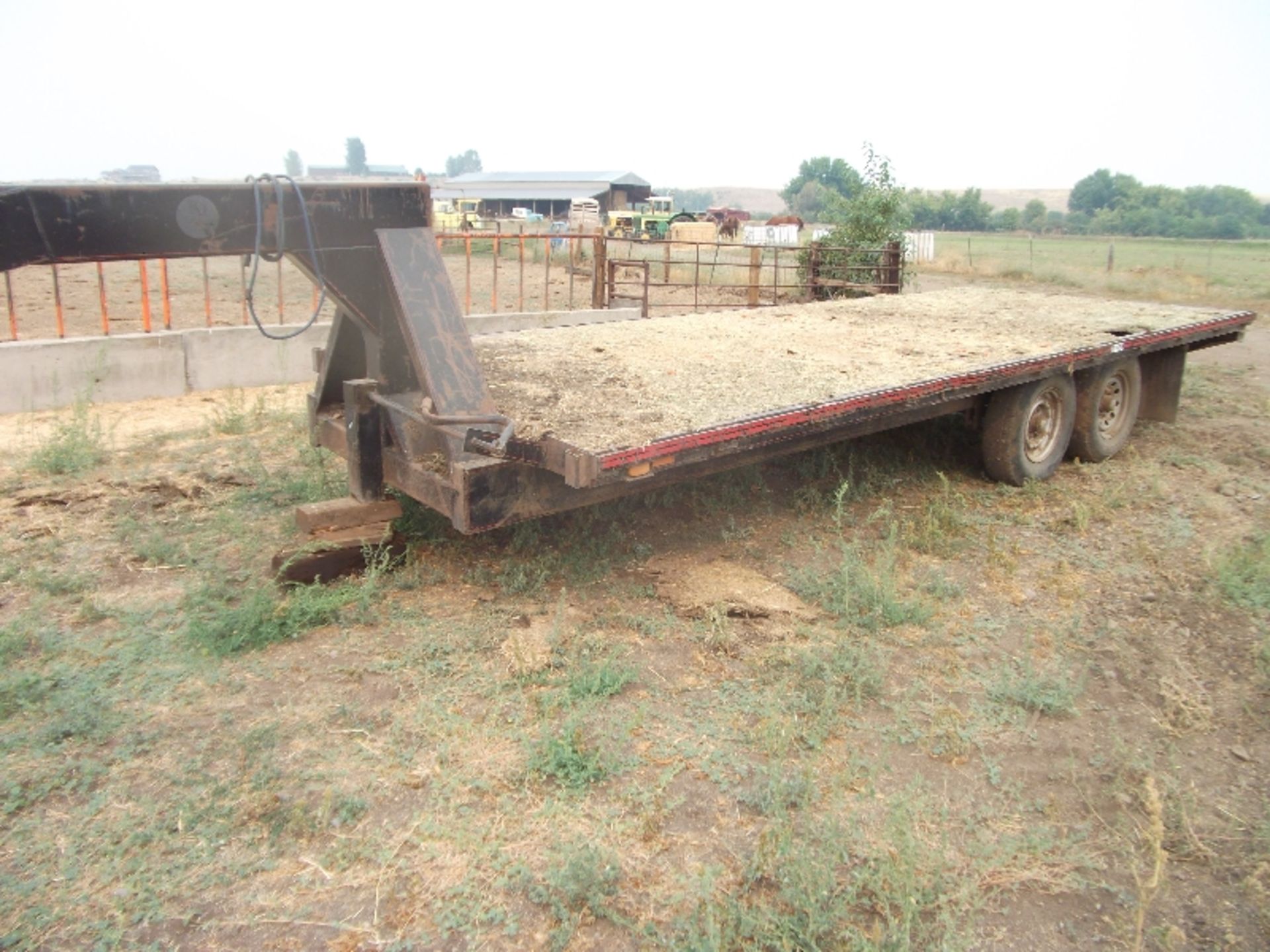 1992 Keifer Built 18’ tandem axle goose neck flatbed trailer (needs hitch)