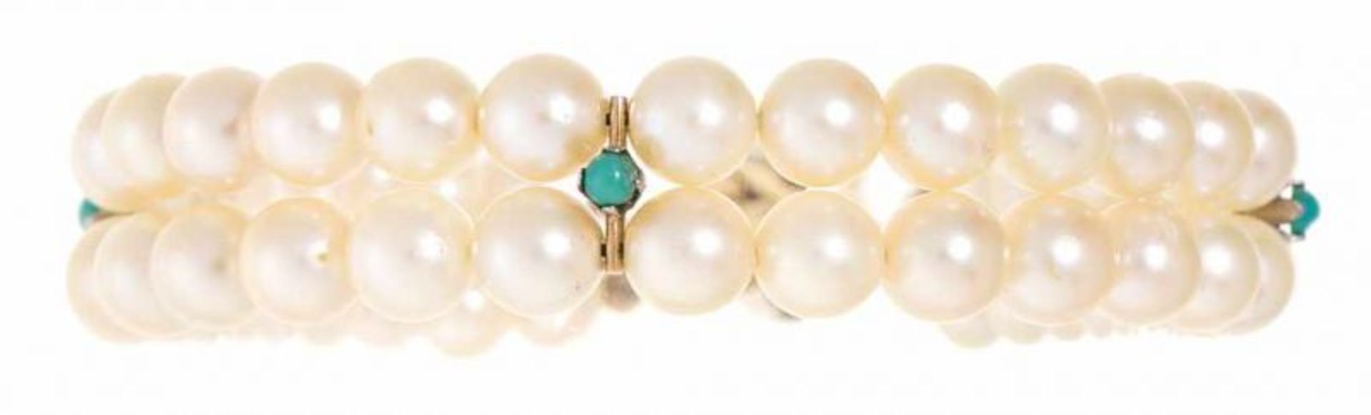 Collar y pulsera de perlas cultivadas Perlas cultivadas de 5,5 a 8,3 mm diám. Cierres en oro,