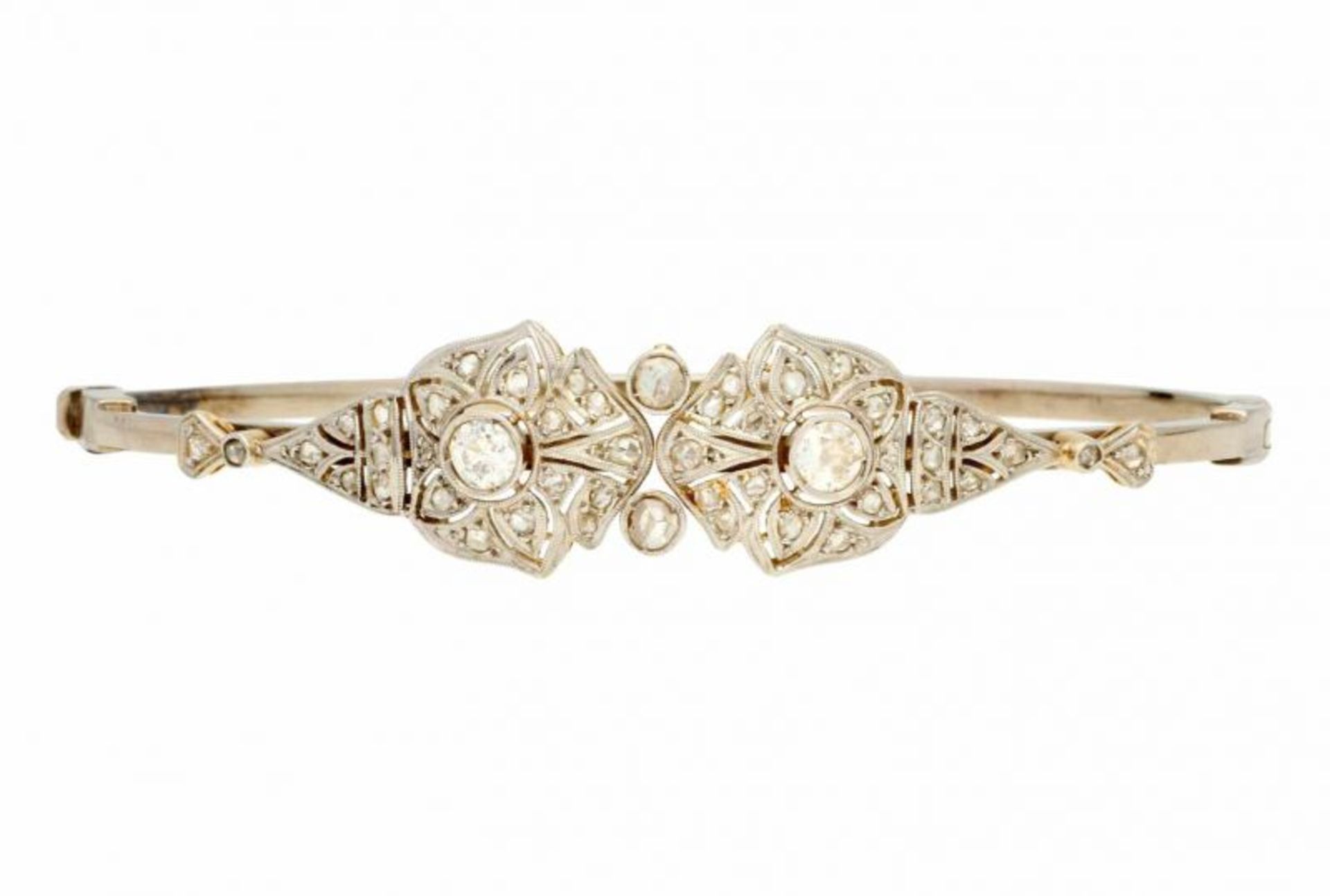 Belle Époque diamond bracelet, circa 1910 Gold with platinum decoration, and bracelet in white