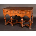 A William and Mary-style walnut writing/side table,