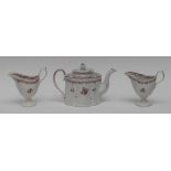 A Newhall fluted serpentine teapot and cover,