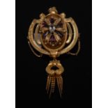 A Victorian mourning brooch,