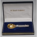 Robert Walter Birch - a modern silver caddy spoon, for St Paul's Cathedral,