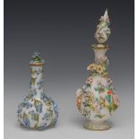 A Coalbrookdale bottle shaped vase and stopper,