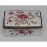 A George III South Staffordshire enamel rectangular box,