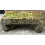 Architectural salvage - a keystone inscribed 1656