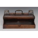 An unusual Regency mahogany country house partner's desk stand,