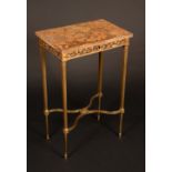 A Louis XVI Revival ormolu rectangular occasional table, cast in the manner of Pierre Gouthiere,
