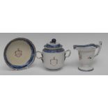 A Chinese Export Armorial porcelain twin-handled sucrier and cover,