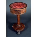 An unusual William IV metamorphic combination teapoy and centre table,