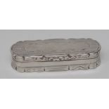 A Victorian silver shaped rectangular snuff box,