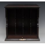 An Edwardian mahogany and marquetry correspondence cabinet,