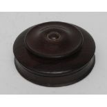 A Regency rosewood circular table snuff box,