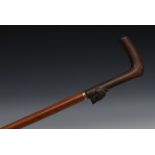 A Victorian gutta percha mounted sword stick,
