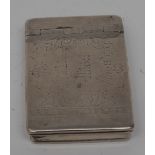 A mid-18th century silver waisted rectangular snuff box,