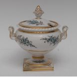 A Flight Barr and Barr pedestal two handled tureen and cover,
