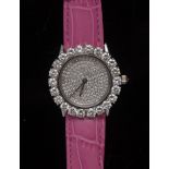 A lady's 18ct white gold and diamond "Arabesque De Jahan" wristwatch, model 043, quartz movement,