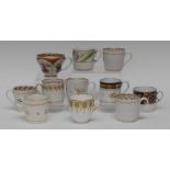 A Chamberlains Worcester Dragons in Compartments pattern tea cup, c.