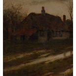 Curtius Duassut (fl.1889-1903) Rustic Cottage signed, dated 96, watercolour, 19cm x 17.